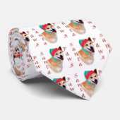 Canaan Dog Santa Paws Krawatte (Gerollt)