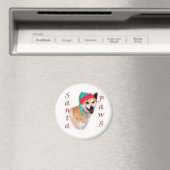 Canaan Dog Santa Paws Magnet (In Situ (Geschirrspüler))