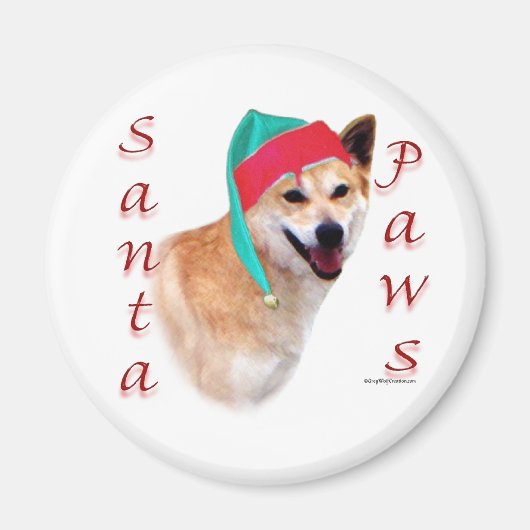 Canaan Dog Santa Paws Magnet (Vorne)