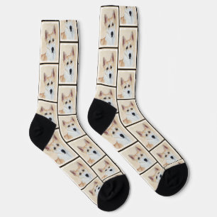 Canaan-Hund-Malerei Süße Original-Haustier-Hund-Ku Socken