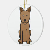 Canaan HundeCartoon Keramikornament (Links)
