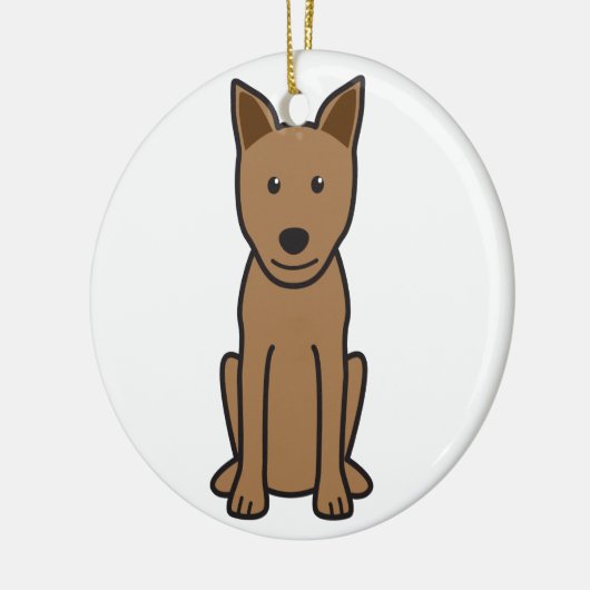 Canaan HundeCartoon Keramikornament (Links)