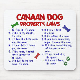 CANAAN HUNDeigentums-Gesetze 2 Mousepad