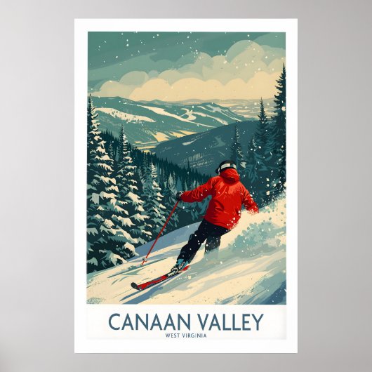 Canaan Valley Ski Print 1 Poster (Vorne)