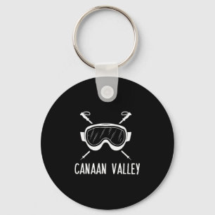 Canaan Valley Ski Skifahrer Skibrille Winterferien Schlüsselanhänger