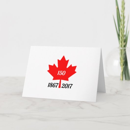 Canada 150 in 2017 maple leaf karte (Vorderseite)