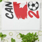 Canada 2026 Soccer Fan Design with Maple Leaf Geschirrtuch (Gefaltet)