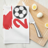 Canada 2026 Soccer Fan Design with Maple Leaf Geschirrtuch (Viertel Falte)