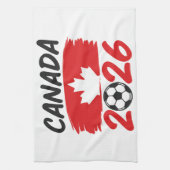 Canada 2026 Soccer Fan Design with Maple Leaf Geschirrtuch (Vertikal)