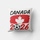 Canada 2026 Soccer Fan Design with Maple Leaf Kissen (Rückseite)