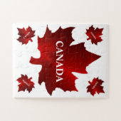 CANADA 30 Pieces Red Maple Leaf Puzzle (Horizontal)