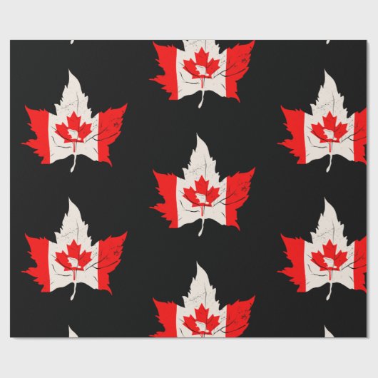 Canada-Ahornblätterbiber Geschenkpapier (Flach)