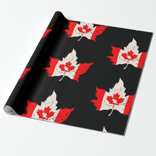 Canada-Ahornblätterbiber Geschenkpapier (Ungerollt)