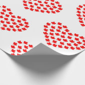 Canada-Ahornblätterherz Geschenkpapier (Ecke)