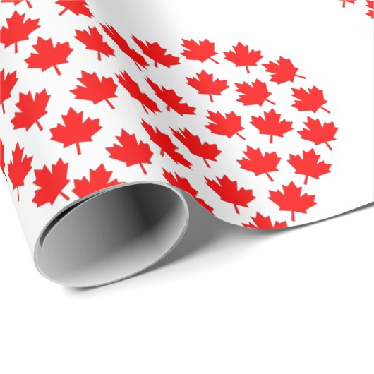 Canada-Ahornblätterherz Geschenkpapier (Rolleneckpunkt)