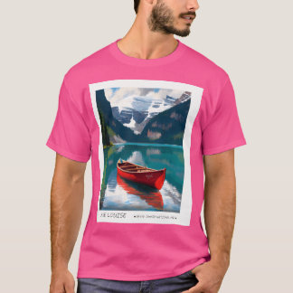 Canada Alberta Travel Poster of Lake Louise Banff T-Shirt