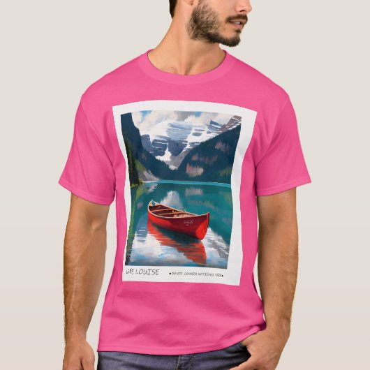 Canada Alberta Travel Poster of Lake Louise Banff T-Shirt (Vorderseite)