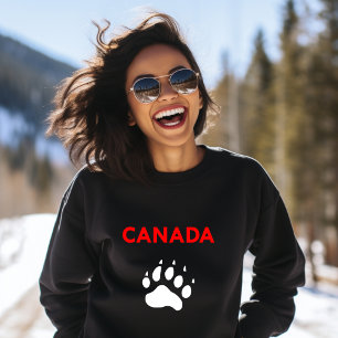 Canada Animal Paw Foot Print Color Sweatshirt
