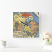 Canada At War Quadratische Wanduhr (Zuhause)