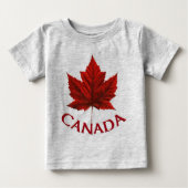 Canada Baby T - Shirt Red Maple Leaf Baby Shirt (Vorderseite)