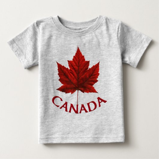 Canada Baby T - Shirt Red Maple Leaf Baby Shirt (Vorderseite)
