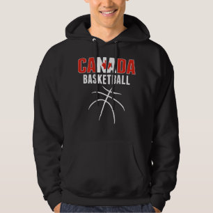 Canada Basketball Fans Jersey Canadian Flag Sport Hoodie