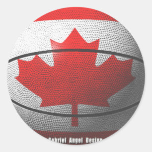 Canada Basketball Runder Aufkleber