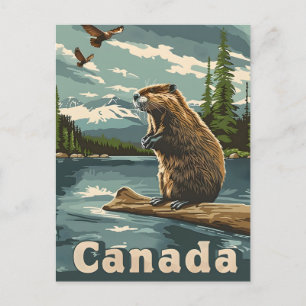 Canada Beaver Postkarte