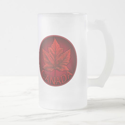 Canada Beer Mug Canada Maple Leaf Souvenir Glasses Mattglas Bierglas (Rechts)
