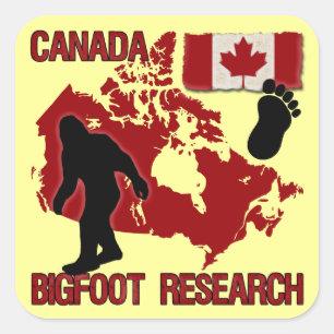 Canada Bigfoot Research Quadratischer Aufkleber