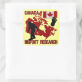 Canada Bigfoot Research Quadratischer Aufkleber (Tasche)