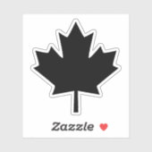 Canada Black Sketch Stylish Maple Leaf Aufkleber (Blatt)