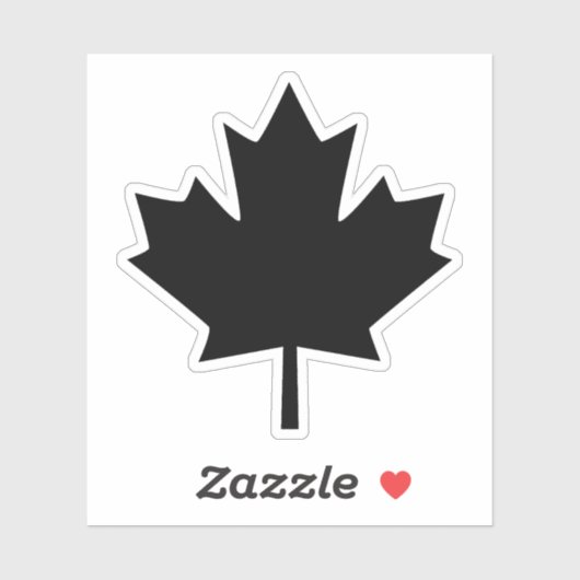 Canada Black Sketch Stylish Maple Leaf Aufkleber (Blatt)
