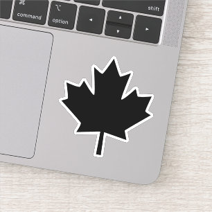 Canada Black Sketch Stylish Maple Leaf Aufkleber