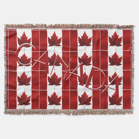 Canada Blanket Canada Flag Souvenir Throw Blanket Decke (Vorderseite)