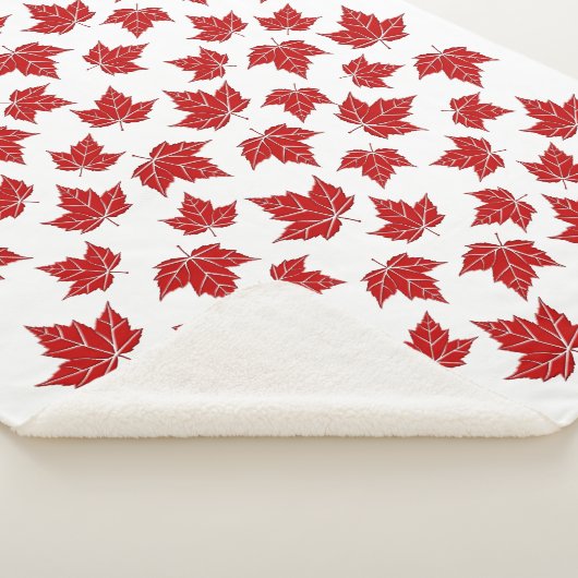 Canada Blanket Canada Maple Leaf Throw Blankets Sherpadecke (3/4)