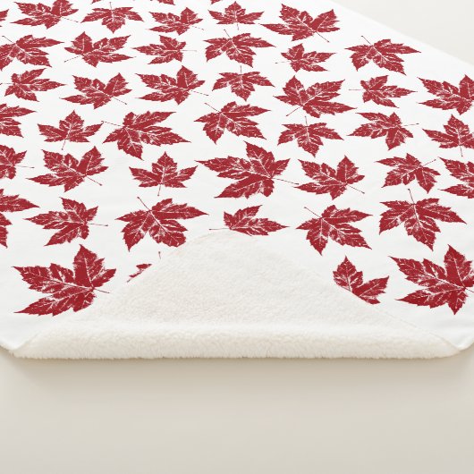 Canada Blanket Canada Maple Leaf Throw Blankets Sherpadecke (3/4)