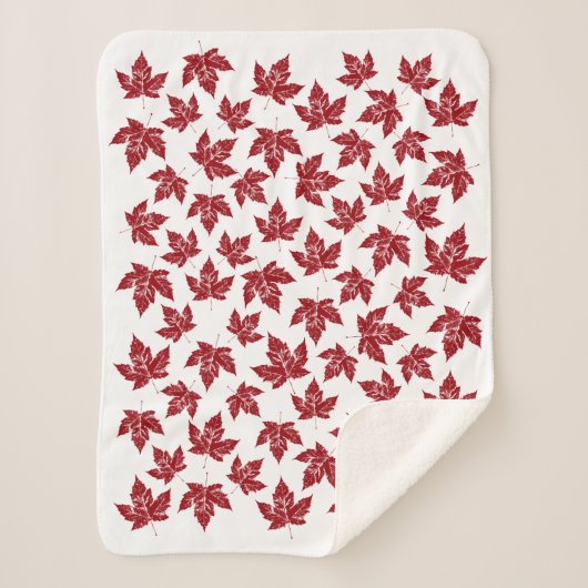 Canada Blanket Canada Maple Leaf Throw Blankets Sherpadecke (Vorderseite)
