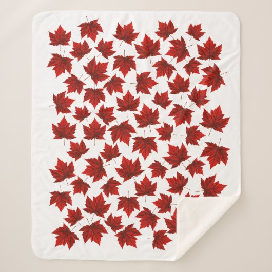 Canada Blanket Canada Maple Leaf Throw Blankets Sherpadecke (Vorderseite)
