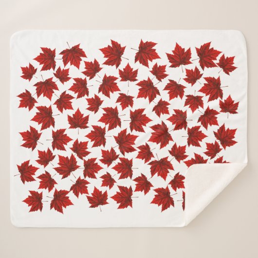 Canada Blanket Canada Maple Leaf Throw Blankets Sherpadecke (Vorderseite (Horizontal))