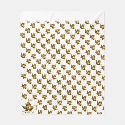 Canada Blanket Gold Canada Maple Leaf Blanket Fleecedecke (Vorderseite)