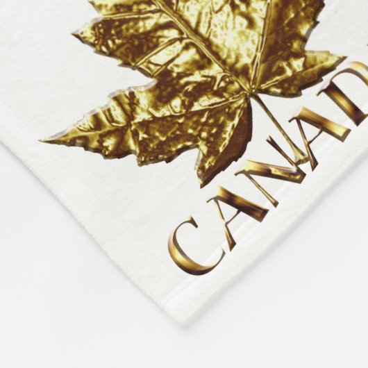 Canada Blanket Gold Canada Maple Leaf Blanket Fleecedecke (Ecke)