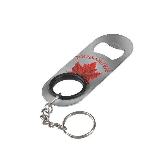 Canada Bottle Opener Canada Maple Leaf Souvenir Mini Flaschenöffner (Rückseite Schrägansicht)