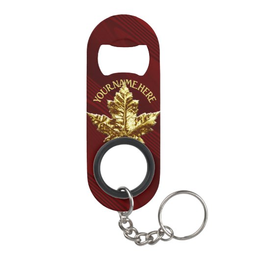 Canada Bottle Opener Custom Gold Canada Souvenirs Mini Flaschenöffner (Rückseite)