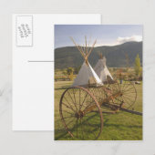 CANADA, British Columbia, Enderby. Tepees Postkarte (Vorne/Hinten)