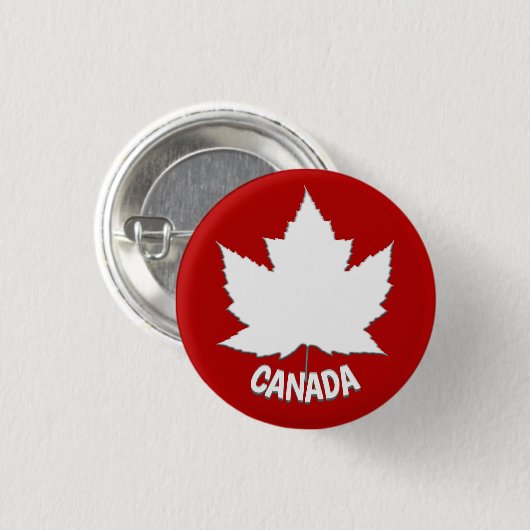 Canada Buttons Personalisiertes Canada Maple Leaf  (Vorne & Hinten)