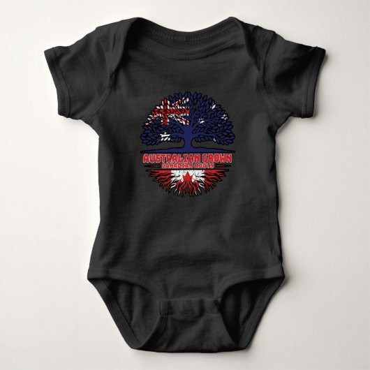 Canada Canadian Australia Australian Tree Roots Baby Strampler (Vorderseite)