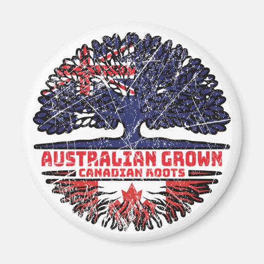 Canada Canadian Australia Australian Tree Roots Magnet (Vorne)