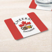 CANADA Canadian Beer Rechteckiger Pappuntersetzer (angewinkelt)