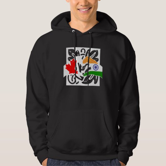 Canada Canadians India Indian Mixed DNA Flag Hoodie (Vorderseite)